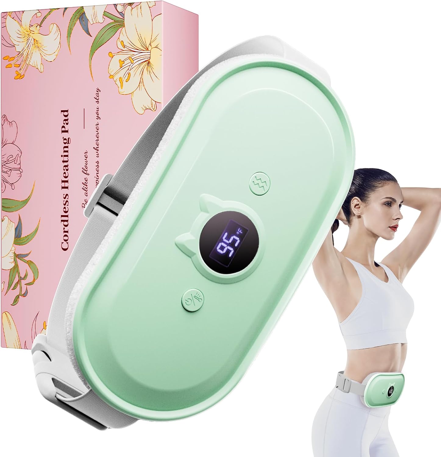 Cramp Relief Heating Belt – Adjustable, Rechargeable, On-the-Go